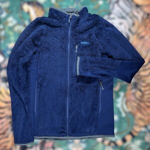 Patagonia R2 Regulator Polartec Fleece Jacket Hybrid Deep Pile Full Zip Blue L